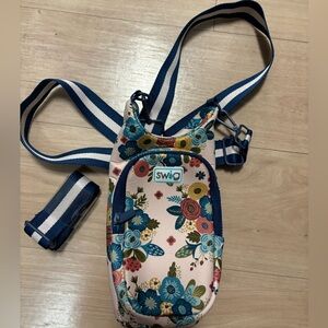 Swig Water Bottle Sling Carrier Bag Crossbody Floral Print